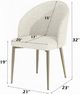 ACME Furniture Cora 2-Piece Champagne/White Upholstered Dining Side Chair Set-2