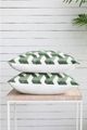 A & B Home Green/White 18"x18" Throw Pillow-3