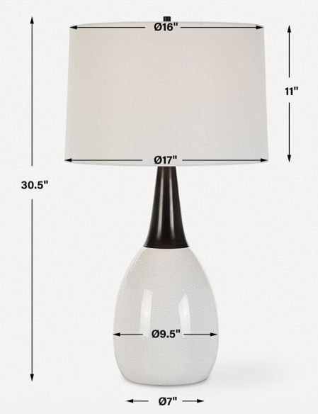 Uttermost® Fralin White Table Lamp-2
