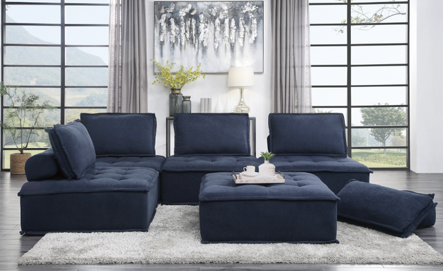 Homelegance® Ulrich 4-Piece Blue Modular Sectional-1