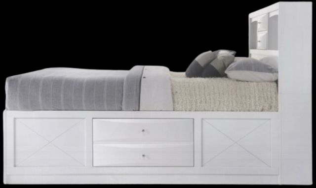 ACME Furniture Ireland White Eastern King Bookcase Bed with Storage-3
