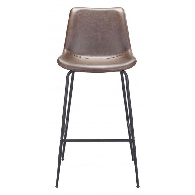 Zuo® Modern Byron Brown Bar Chair-1