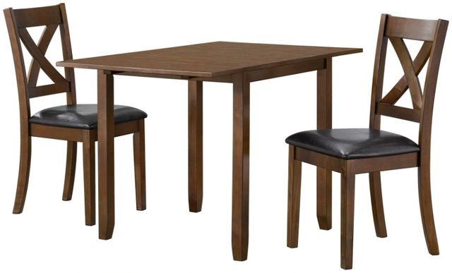 Elements International Alex 3-Piece Espresso Dining Set-0