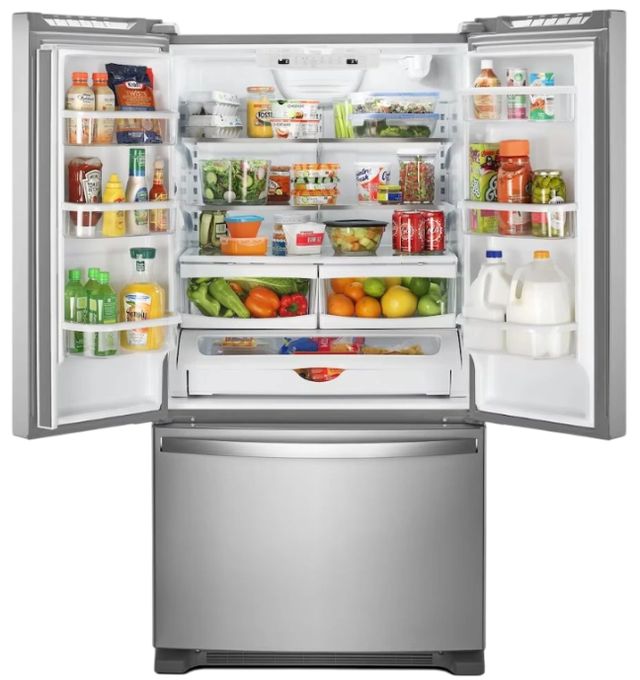 Whirlpool® 33" 22.1 Cu. Ft. Fingerprint Resistant Stainless Steel Freestanding French Door Refrigerator-3