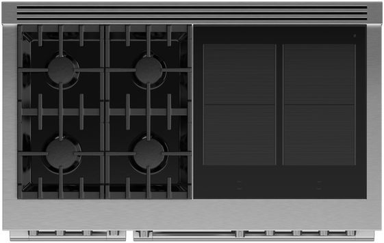 Fisher & Paykel Series 11 48" Stainless Steel with Black Glass Pro Style Dual Fuel Natural Gas Range-2