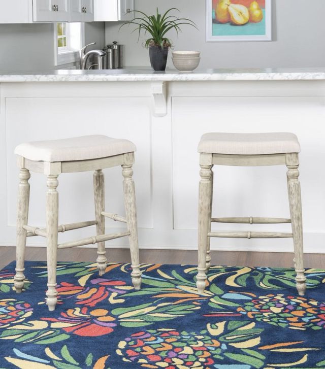 Linon Marino Antique White Bar Stool-4