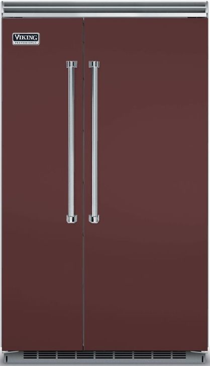 Viking® 5 Series 48 in. 29.1 Cu. Ft. Kalamata Red Built In Side-by-Side Refrigerator-0
