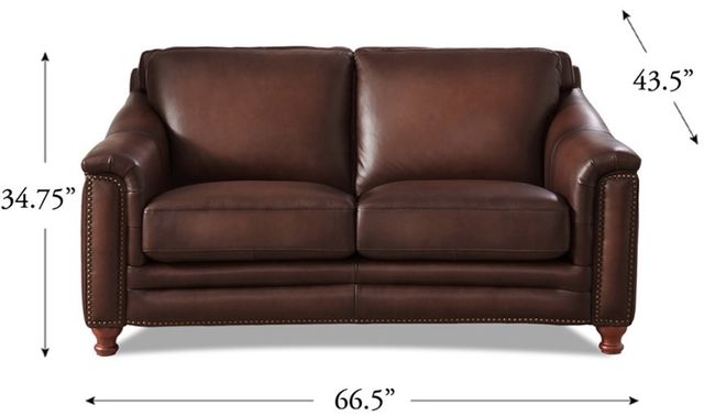 Hydeline® Belfast Caramel Brown Loveseat-1