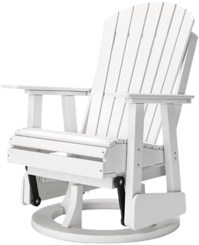 Signature Design by Ashley® Hyland Wave White Outdoor Swivel Glider Chair-4
