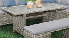 Furniture of America® Malia Gray Aluminum/Faux Wicker Outdoor Patio Dining Table