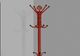 Monarch Specialties Inc. 70" Red Metal Coat rack-2