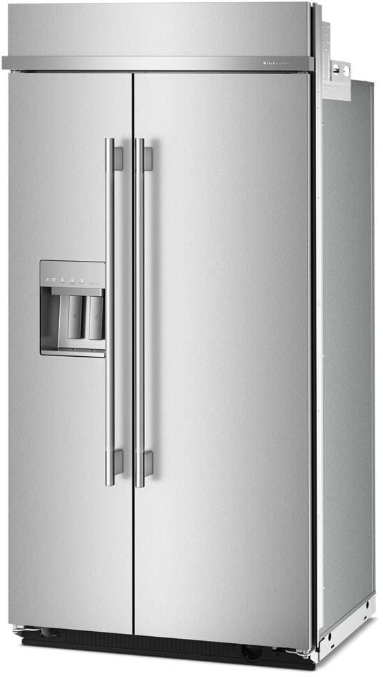 KitchenAid® 42" 25.1 Cu. Ft. PrintShield™ Stainless Steel Built In Side-by-Side Refrigerator with Exterior Water and Ice Dispenser-2