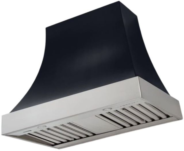 AGA Cascade 36" Gloss Black Wall Mounted Range Hood with Brushed Nickel Trim-0