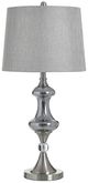 Stylecraft Brushed Nickel and Silver Glass Table Lamp-0
