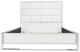Michael Amini® State St. Glossy White/Stainless Steel Eastern King Upholstered Panel Bed-3