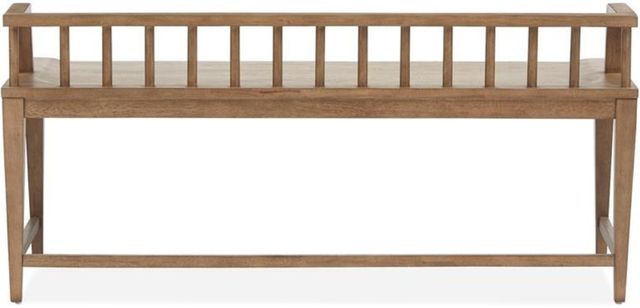 Magnussen Home® Lindon Belgian Wheat Arm Bench with Low Back-3