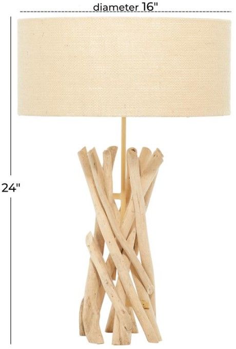 Deco Marche Cream/Light Brown Table Lamp-3