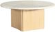 ACME Furniture Qwin White Coffee Table with Oak Base-0