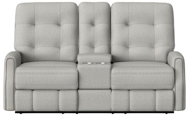 Flexsteel® Customizable Devon Power Reclining Loveseat with Console and Power Headrests-3