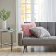 Olliix by CosmoLiving Cleo Blush Ombre Print Shaggy Fur Pillow-3