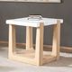 Furniture of America® Sundbry White End Table with Natural Base-1