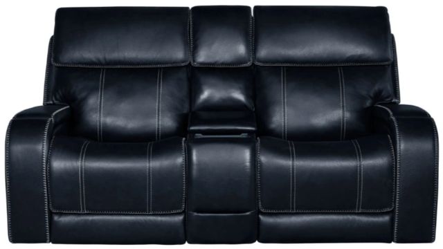 BarcaLounger® Glenwood Rainer Ocean Leather Power Reclining Loveseat-3