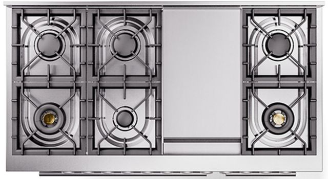 Ilve® Professional Plus II 48" White Pro Style Dual Fuel Range-2