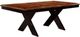 Furniture of America® Liberta Dark Oak 78" Expandable Dining Table with Black Trestle Legs-0