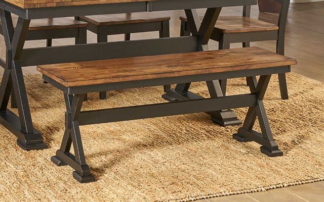 A-America® Stormy Ridge Chicory/Slate Black Dining Bench-1