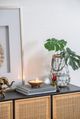 A & B Home Brown/White Teak Candle-5