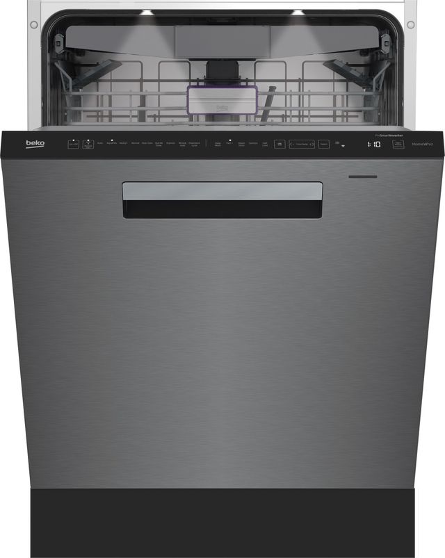 Beko 24" Fingerprint Free Stainless Steel Top Control Built In Dishwasher-0