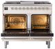 Ilve® Nostalgie II Noblesse 40'' Antique White Pro Style Dual Fuel Range with Chrome Trim-1