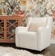 Linon Bernice White Swivel Rocking Chair-1