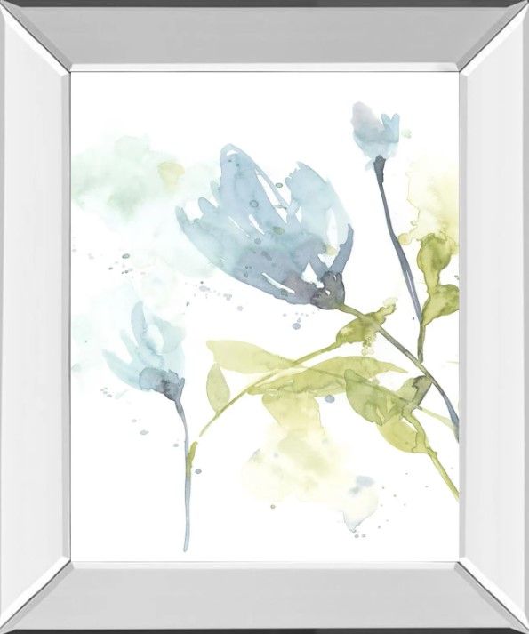 Classy Art Cerulean Splash I by Jennifer Goldberger Mirrored Frame Wall Art-0