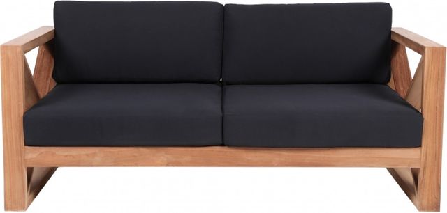 Meridian Furniture Anguilla Black Fabric Outdoor Loveseat-1