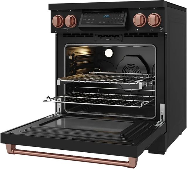 Thor Kitchen® Gordon Ramsay Collection 30" Black Pro Style Induction Range with Tilt Panel Touch Control and Rose Gold Trim-4
