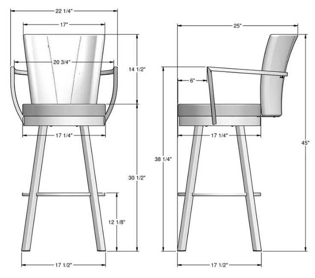 Amisco Customizable Cardin Swivel Bar Stool-1
