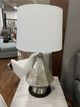 StyleCraft Rochford Silver Diamond Shape Glass Table Lamp -1