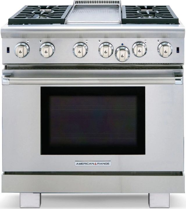 American Range Performer Series 36" Stainless Steel Pro Style Gas Range-0