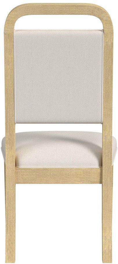 Elements International Ridgemont Natural/Off-White Upholstered Dining Side Chair-2