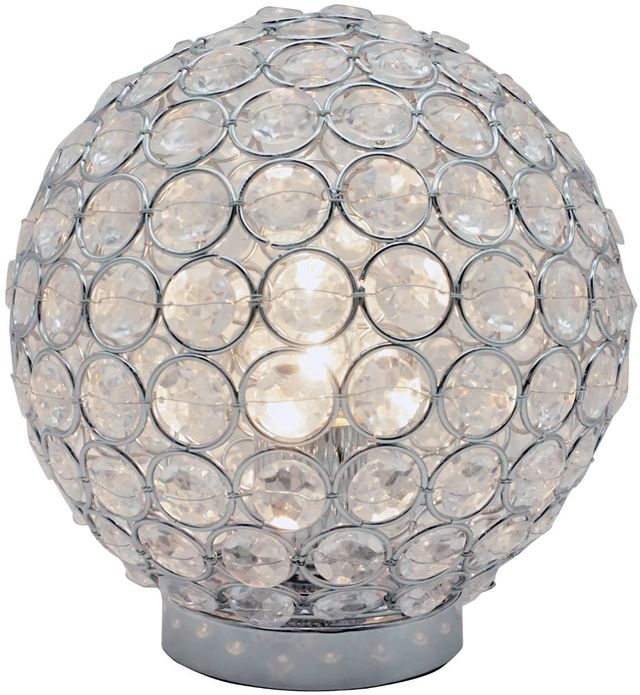Crown Mark Crystal Silver Globe Table Lamp-2
