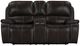 New Classic® Home Brookings Charcoal Manual Reclining Console Loveseat-2