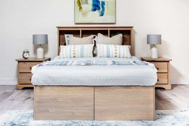 Mako Wood Furniture Youth Collection Pine Double Mate's Storage Bed-1