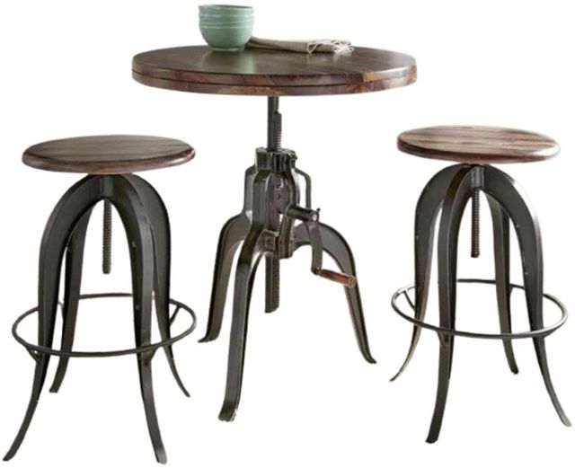 Steve Silver Sterling 3-Piece Black/Brown Counter Height