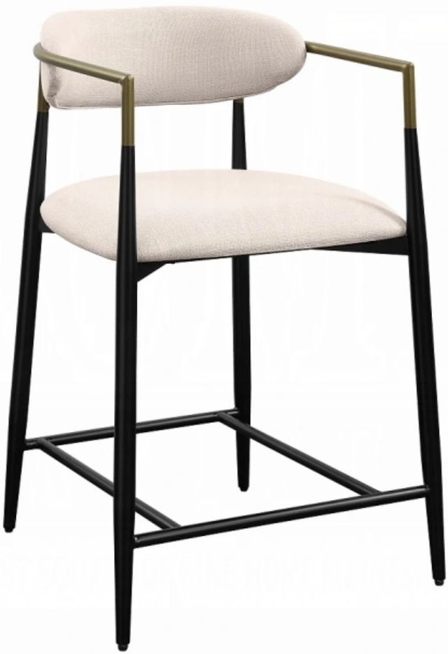 ACME Furniture Jaramillo Beige/Black Linen Counter Height Chair-0