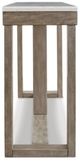 Signature Design by Ashley® Loyaska Ivory Sofa Table with Brown Base -2