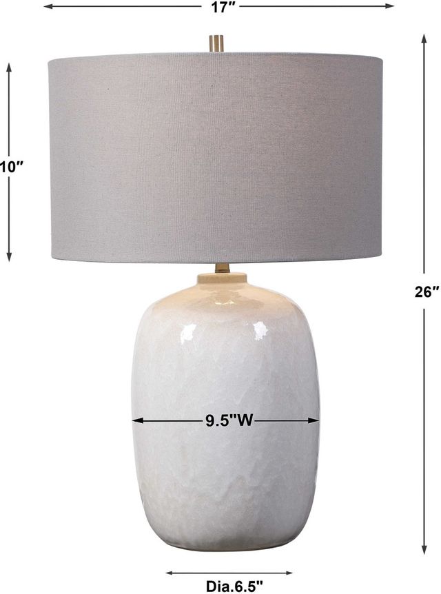 Uttermost® Winterscape Cream/Ivory Table Lamp-2