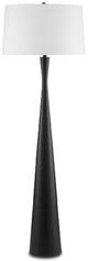 Currey & Company Montenegro Matte Black/Off-White Floor Lamp-1
