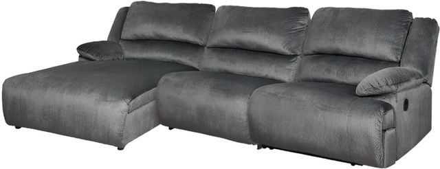Signature Design by Ashley® Clonmel 3-Piece Charcoal Reclining Left-Arm Facing Sectional and Chaise-0