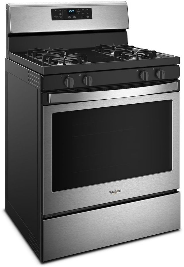 Whirlpool® 29.88" Free Standing Gas Range-Black On Stainless-3